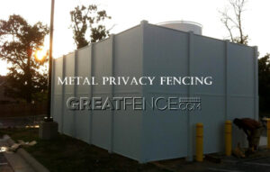 tall aluminum privacy fence