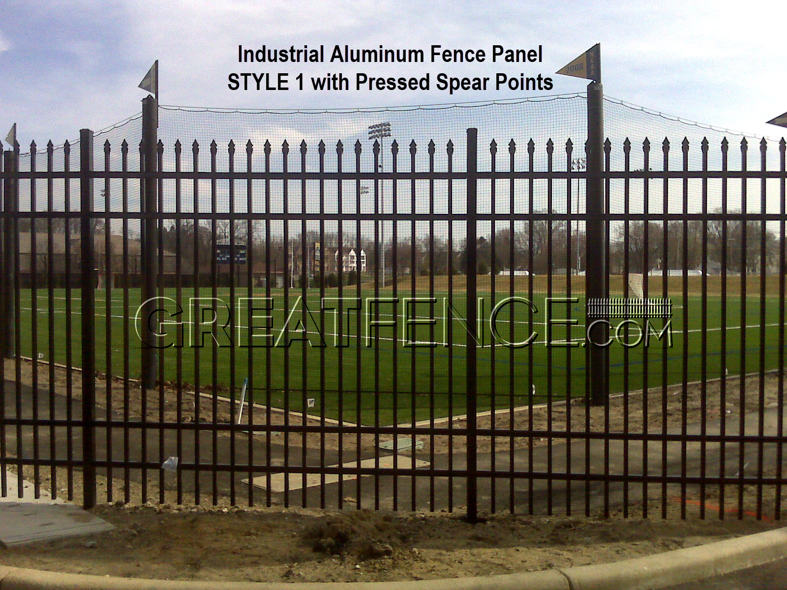 Large Baseball Field Security Fence