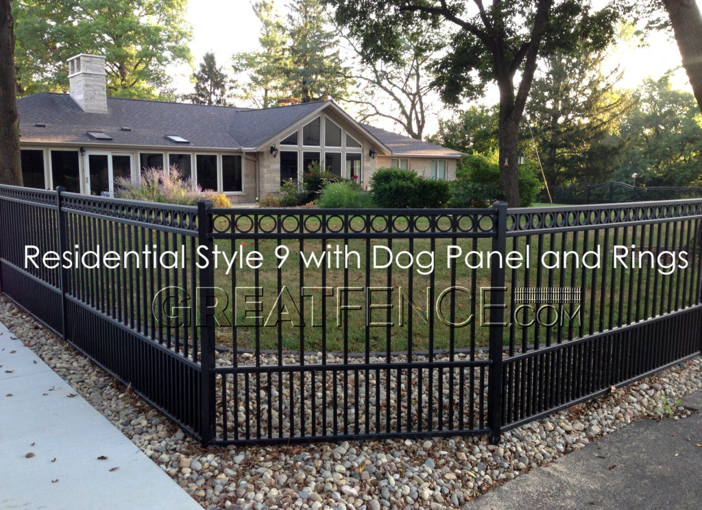 Large Aluminum Fence with Puppy Pickets