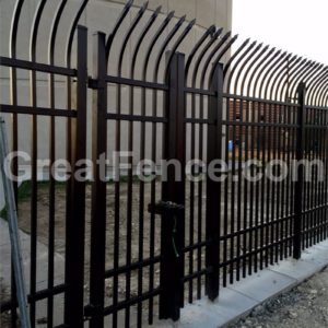 Industrial Curved Security Picket Gates