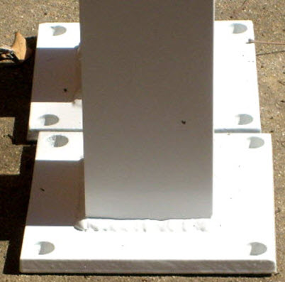 Post with Welded Plate