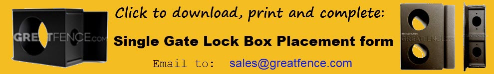 Single Gate Lock Box Placement Form banner