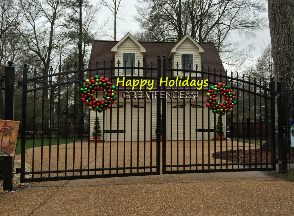 Christmas and New Year Driveway Gate