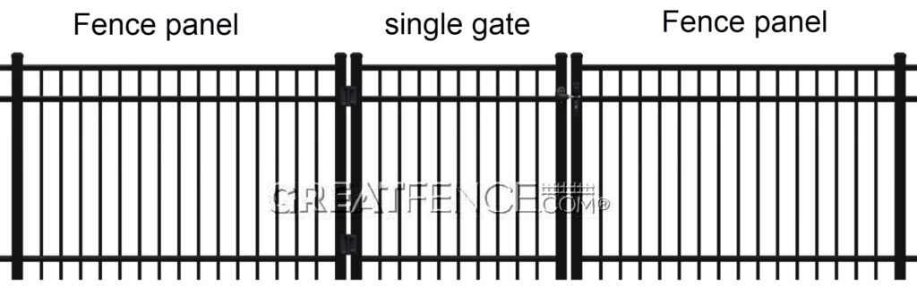 removable fence - single gate