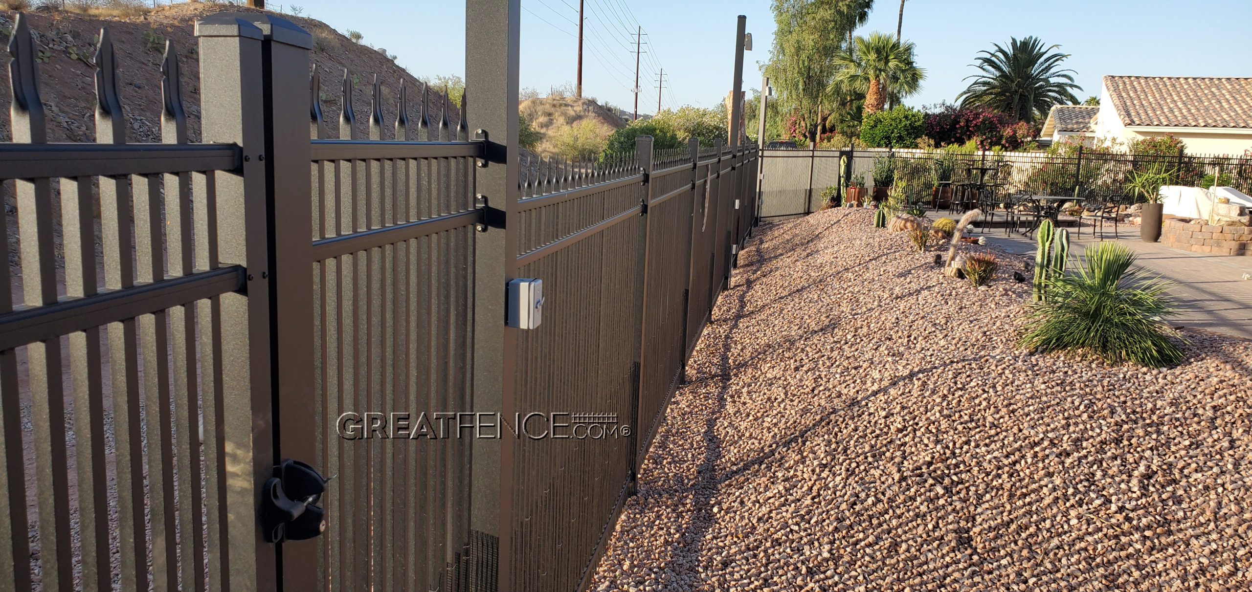 Commercial Aluminum Fence - Spear Top Double Picket - LARGE -GreatFence