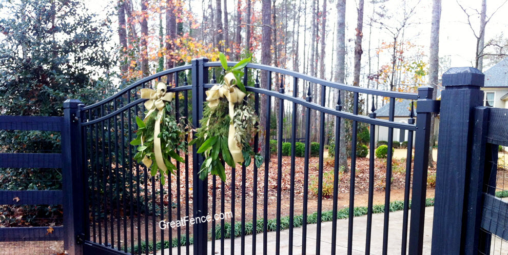 Residential Estate Gate - Style 3 - Flat Top with Spear + Type A FINIALS
