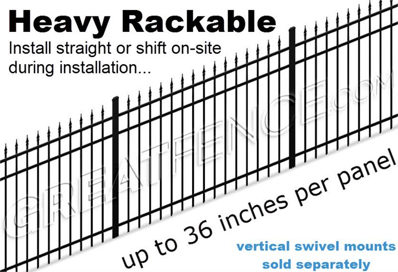 Aluminum Fence Panel Style 1 - heavy rackable configuration