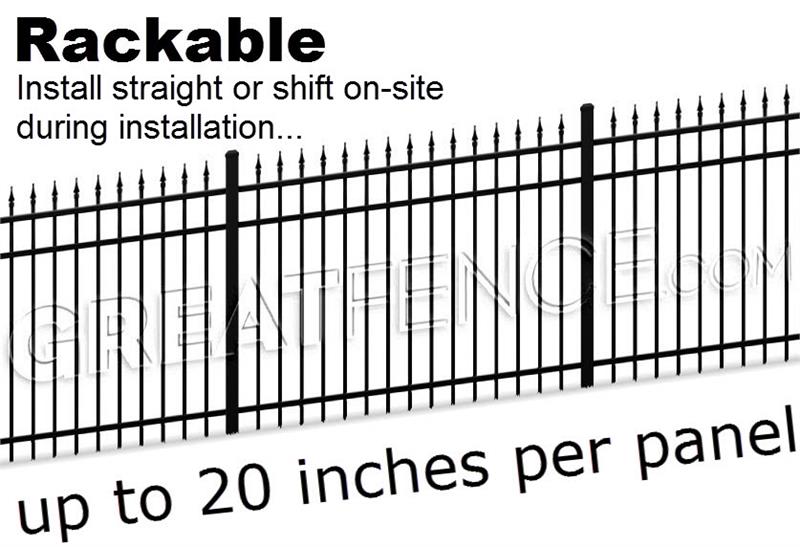 Aluminum Fence Panel STYLE 1 - rackable configuration