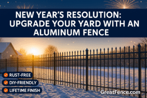 New Year’s resolution: upgrade your yard with a rust-free, DIY-friendly aluminum fence with a lifetime finish – GreatFence.com