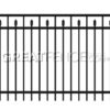 Aluminum Fence Panel STYLE 3 with pressed spears 3-Rails