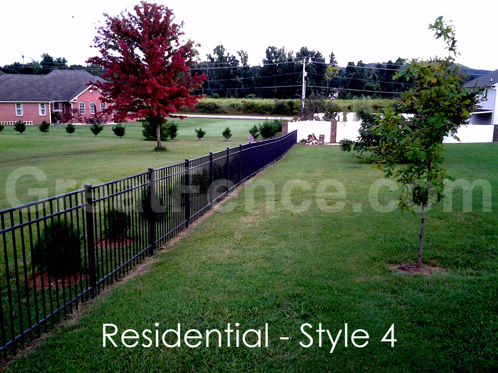 Black Aluminum Fence STYLE 4