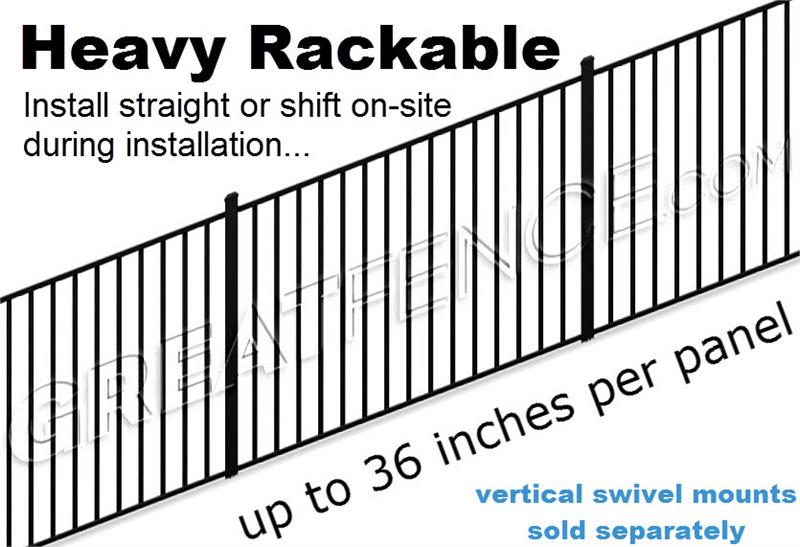 STYLE 10 Aluminum Fence Panel heavy rackable configuration