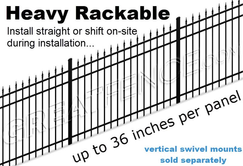 Aluminum Fence Panel STYLE 2 - heavy rackable configuration