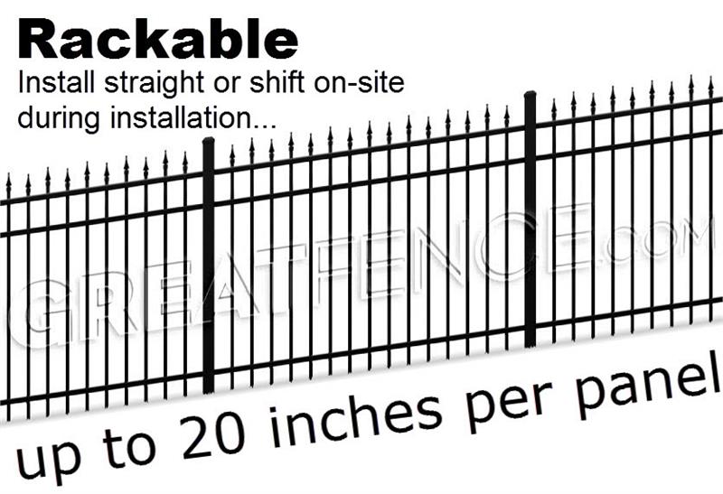 Aluminum Fence Panel STYLE 2 - rackable configuration