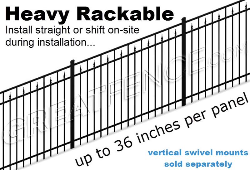 Aluminum Fence Panel STYLE 3 - heavy rackable configuration