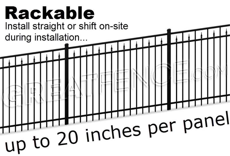 Aluminum Fence Panel STYLE 3 - rackable configuration