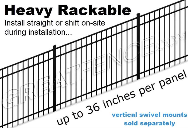 Aluminum Fence Panel STYLE 4 - heavy rackable configuration