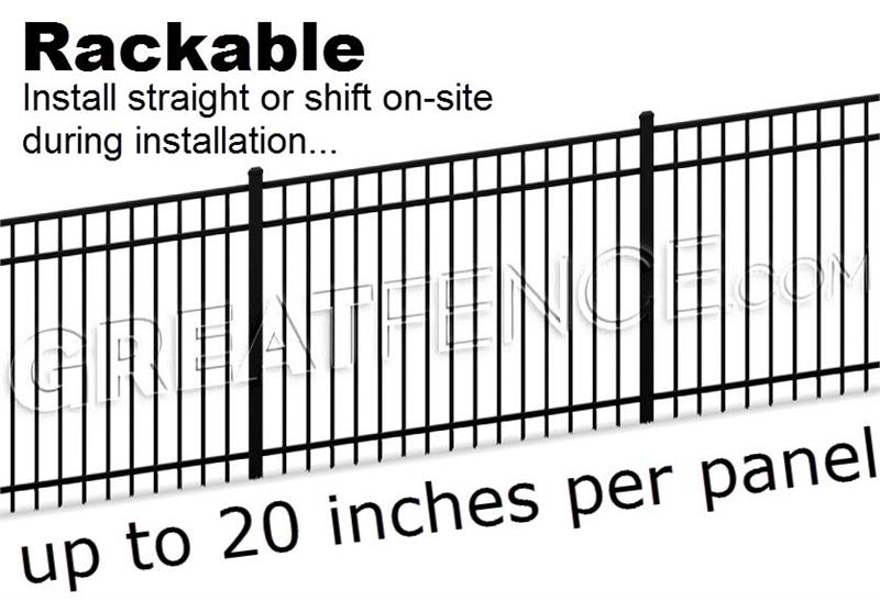 Aluminum Fence Panel STYLE 4 - rackable configuration