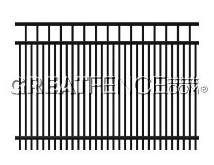 Aluminum Fence Panel - STYLE 7 - 3 Rails