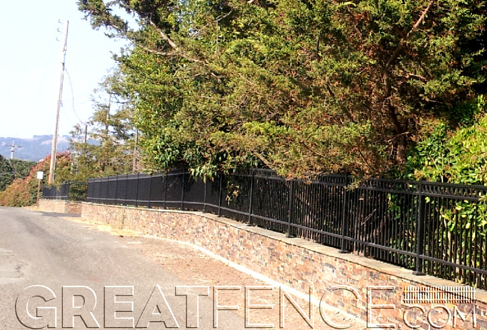 Commercial Aluminum Fencing with rings / circles