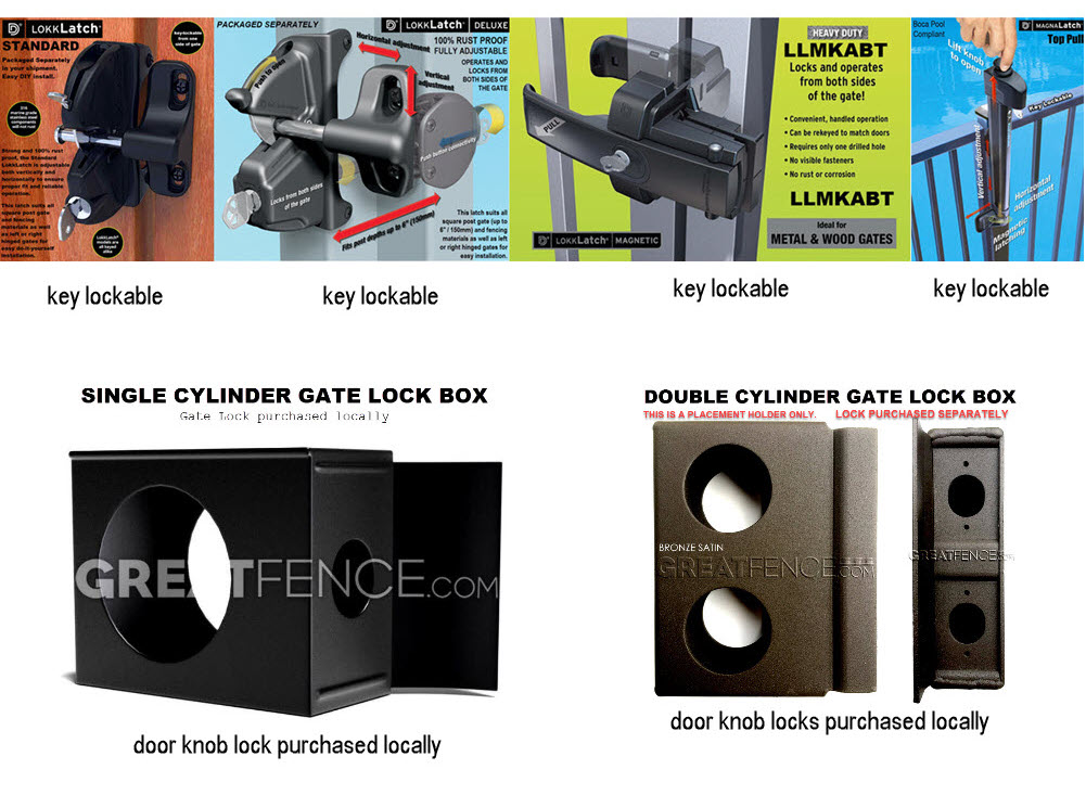 Aluminum Gate - gate locks