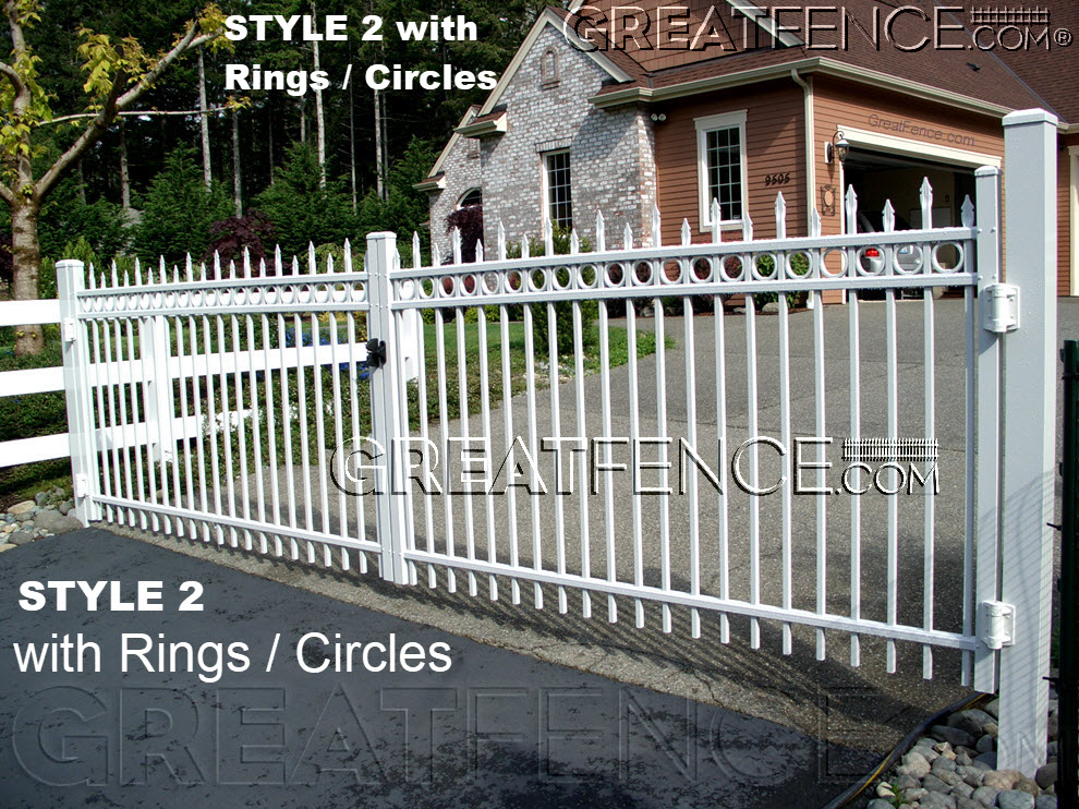 Commercial Aluminum Double Gate - STYLE 2 with Rings / Circles