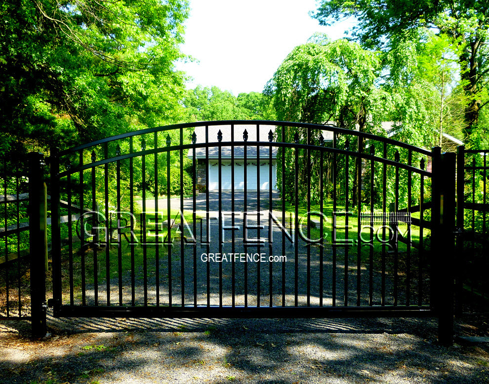 Industrial Aluminum Single Gate - STYLE 3 with sunburst arch