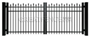 Aluminum Driveway Gate - Style 2 (2 piece)