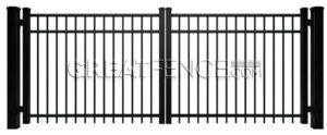 Aluminum Driveway Gate STYLE 4 (2 piece)