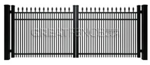 Aluminum Double Swing Driveway Gate: STYLE 8