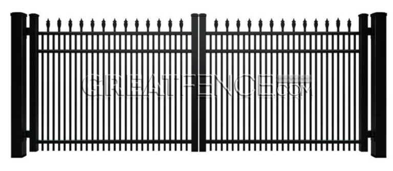 Aluminum Double Swing Driveway Gate: STYLE 8
