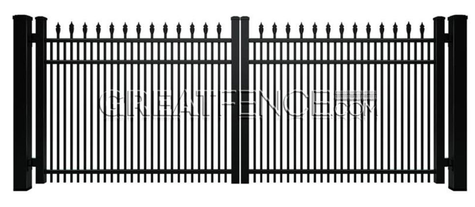 Aluminum Double Swing Driveway Gate: STYLE 8