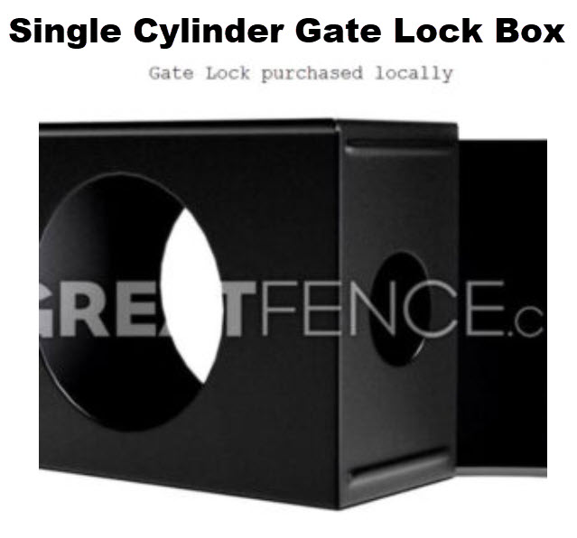 aluminum gate single cylinder gate lock box