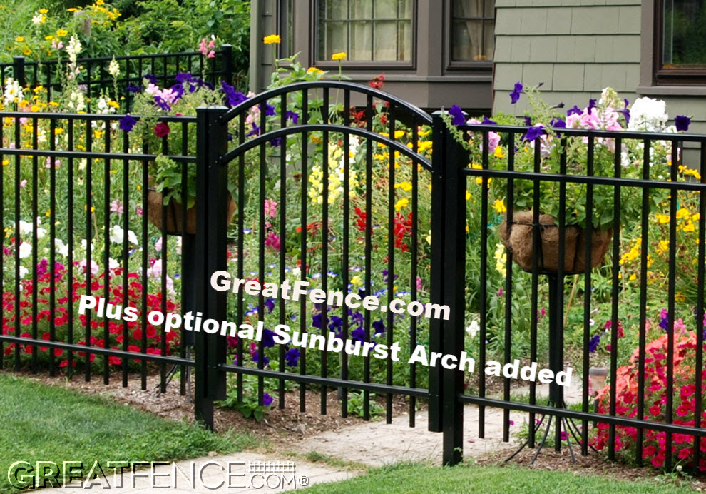 Arched Residential Aluminum Single Gate - STYLE 4