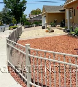 Khaki aluminum fence Style 3