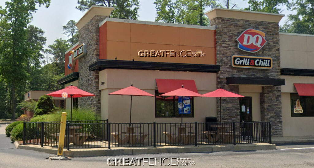 Commercial Aluminum Fencing - STYLE 10 at Virginia Dairy Queen