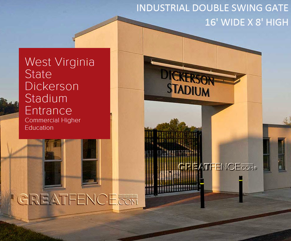 Industrial Driveway Gate - STYLE 9 with 4 RAILS