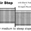 Stair Stepping Aluminum Fence Panel - STYLE 7