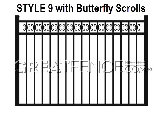 STYLE 9 with Butterfly Scrolls