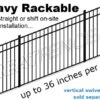 STYLE 9 Aluminum Fence Panel configuration: Heavy Rackable for steep slopes and/or hills