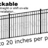 STYLE 9 Aluminum Fence Panel configuration: rackable