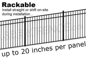 STYLE 9 Aluminum Fence Panel configuration: rackable