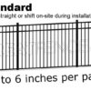 STYLE 9 Aluminum Fence Panel - Standard terrain configuration