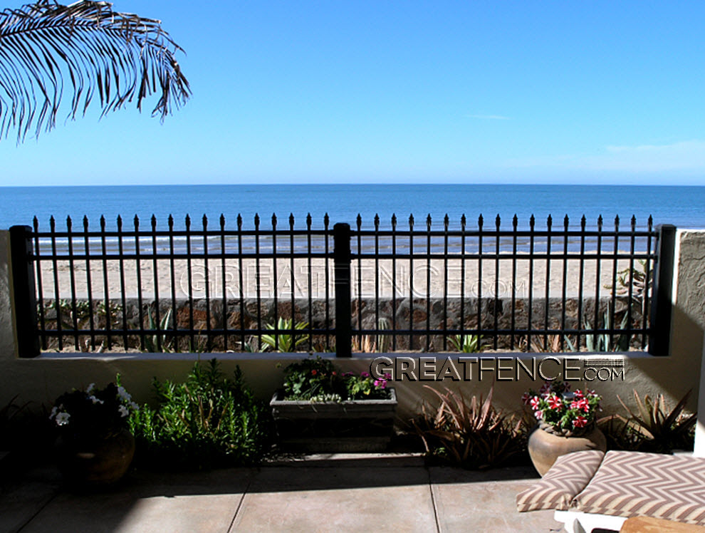 Residential Aluminum Fence by the sea