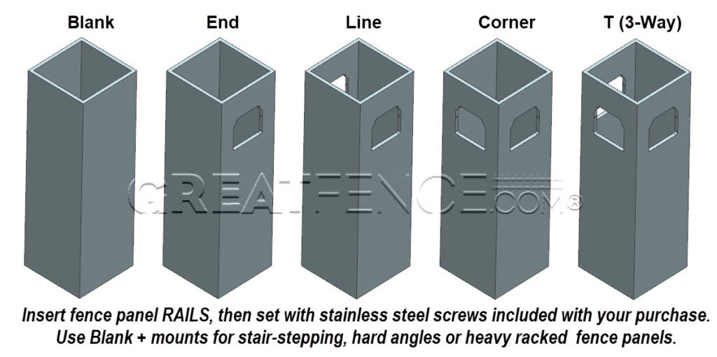 aluminum post types