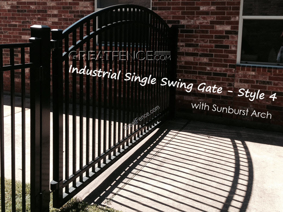 Industrial Aluminum Driveway Gate with Heavy Duty Gate Hinges