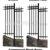 Aluminum Blank Posts for stair-stepping Commercial Aluminum Fence Panels