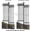 Aluminum Blank Posts for stair-stepping Industrial Aluminum Fence Panels