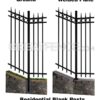 Aluminum Blank Posts for connecting Heavy Racked Residential Aluminum Fence Panels