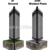 blank, non-routed aluminum posts for hard angles